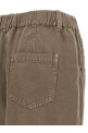 Бавовняні штани коричневого кольору BRUNELLO CUCINELLI ML996P5566C9325
