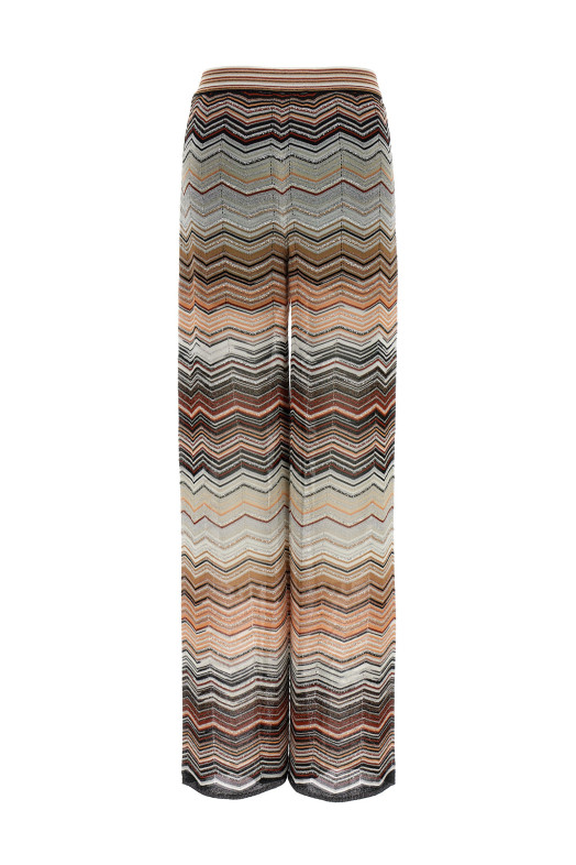 Брюки с шевронным узором из ламе, многоцветные MISSONI DS26SI0CBK01H9SM9ZV