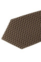 Texture Silk tie Brown