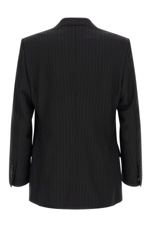 Черное платье в полоску с двойной застежкой TOM FORD 2LNP01WEP30NAA