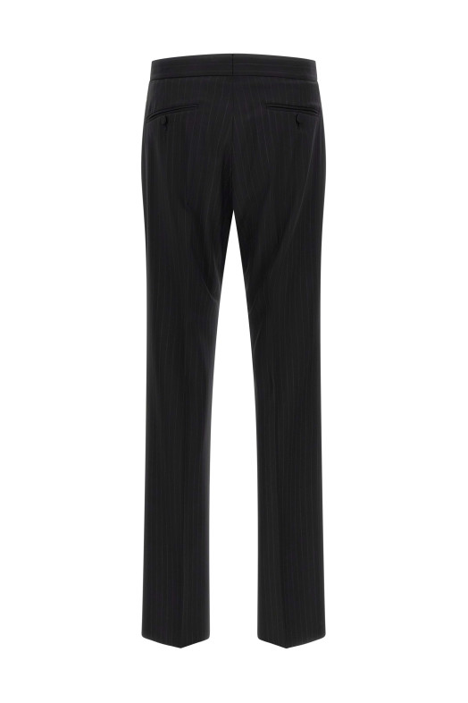 Черное платье в полоску с двойной застежкой TOM FORD 2LNP01WEP30NAA