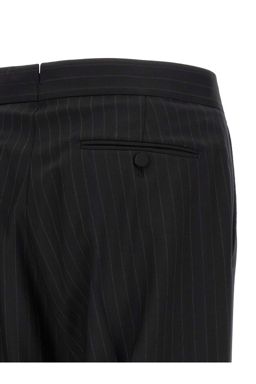 Черное платье в полоску с двойной застежкой TOM FORD 2LNP01WEP30NAA