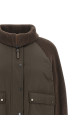Пуховик с вязаной вставкой  Коричневый BRUNELLO CUCINELLI MH5257294PC028