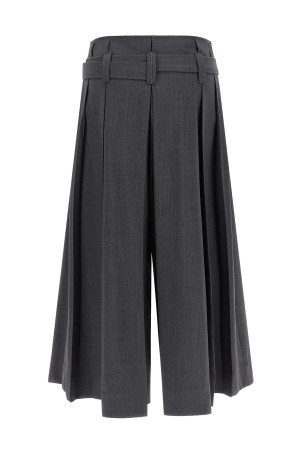 Tailored pleated bermuda shorts  Gray