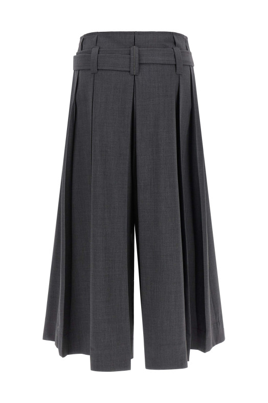 Tailored pleated bermuda shorts  Gray