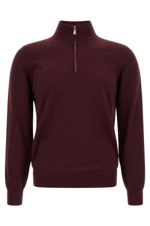 Half-zip cashmere sweater  Bordeaux