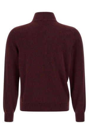 Half-zip cashmere sweater  Bordeaux