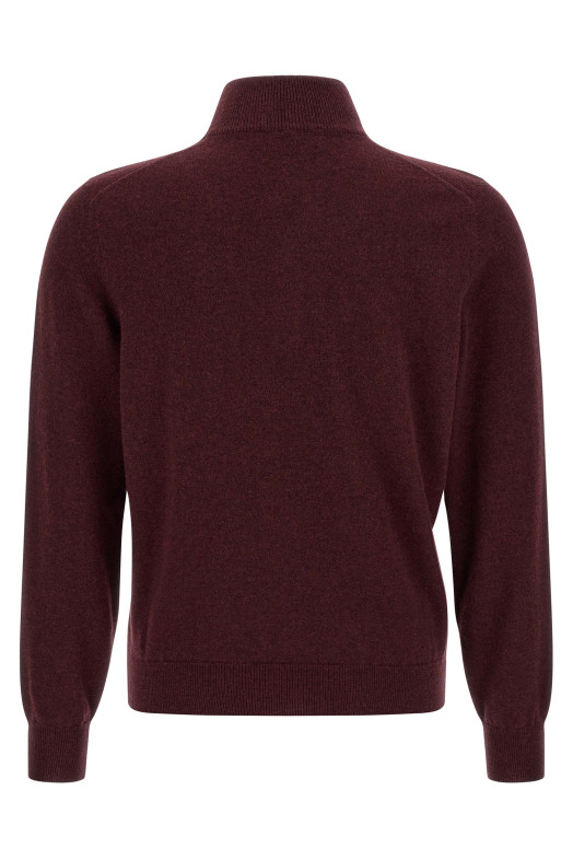Half-zip cashmere sweater  Bordeaux