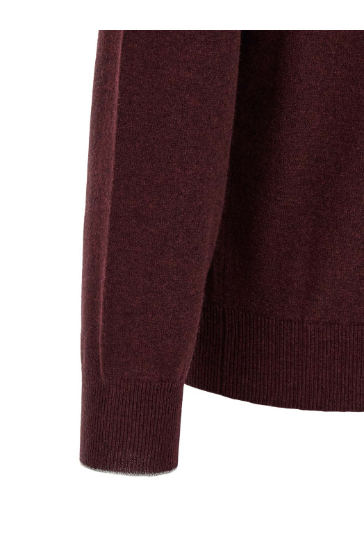 Half-zip cashmere sweater  Bordeaux