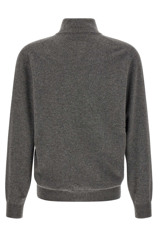 Half-zip cashmere sweater  Gray