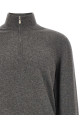 Half-zip cashmere sweater  Gray