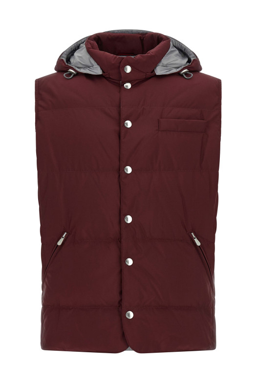 Жилет с утеплителем  Бордо BRUNELLO CUCINELLI MV4081628CWB13
