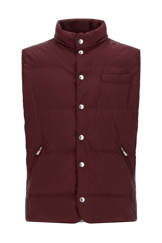 Жилет с утеплителем  Бордо BRUNELLO CUCINELLI MV4081628CWB13