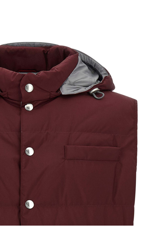 Жилет с утеплителем  Бордо BRUNELLO CUCINELLI MV4081628CWB13