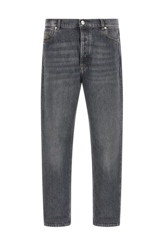 Джинсы из денима Greyscale, серые BRUNELLO CUCINELLI M229PO2090C1473