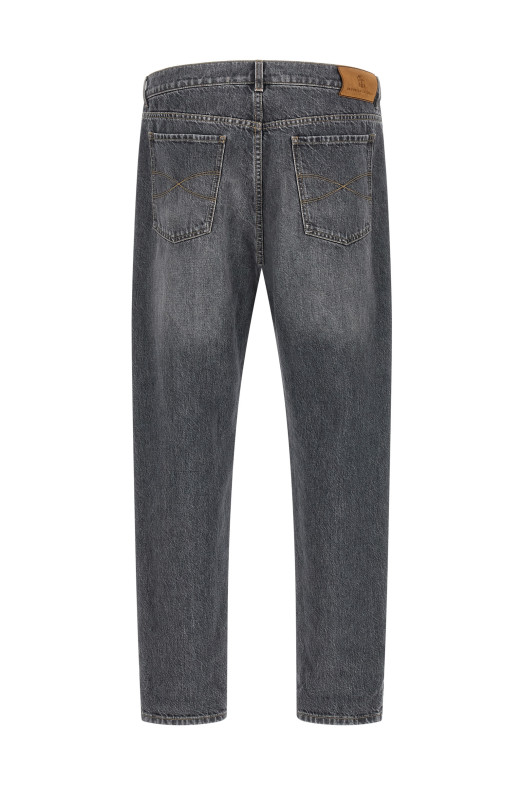 Джинсы из денима Greyscale, серые BRUNELLO CUCINELLI M229PO2090C1473