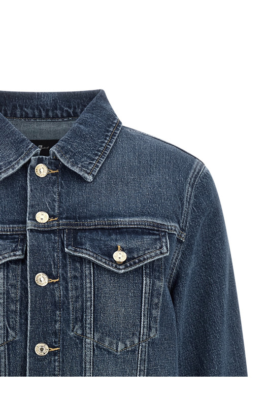 'Darted Shrunken' jacket Blue