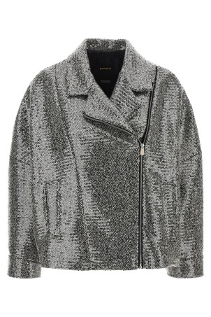 Sequin caban Silver