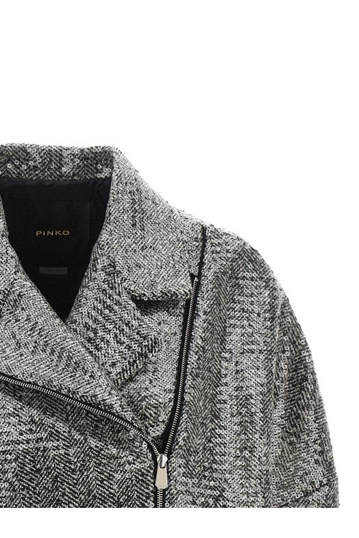 Sequin caban Silver