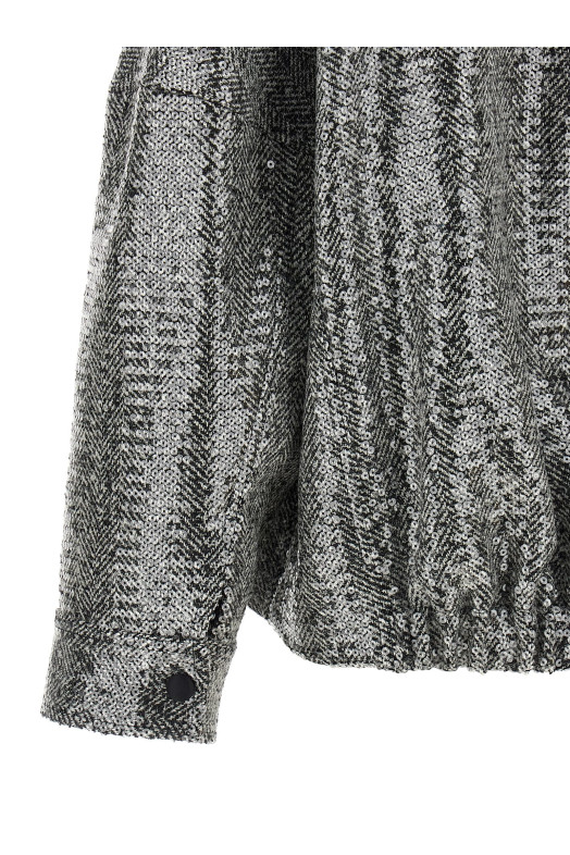 Sequin caban Silver