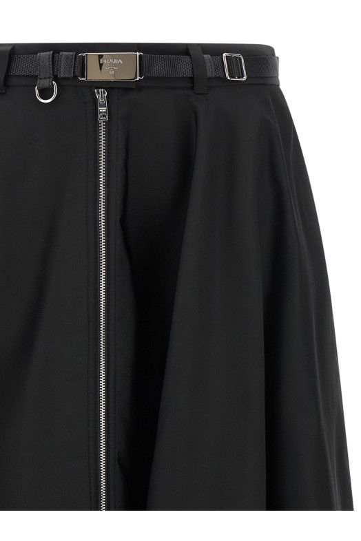 Спідниця-кльош Re-Nylon, чорна PRADA 21H057SOOO1WQ8F0002