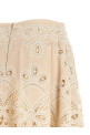 Юбка с вырезанной вышивкой, белая ELIE SAAB SK360NP26COE16CREAM
