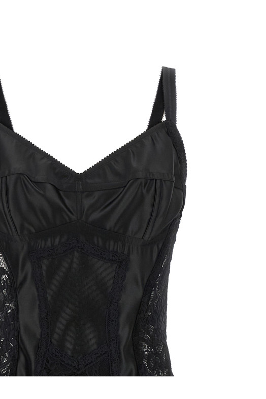 Платье-корсет, чёрное DOLCE & GABBANA F6JKZTGDCL9N0000