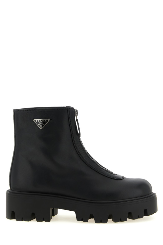 Ботильоны на молнии  Черные PRADA 1T328OF050UZEF0002
