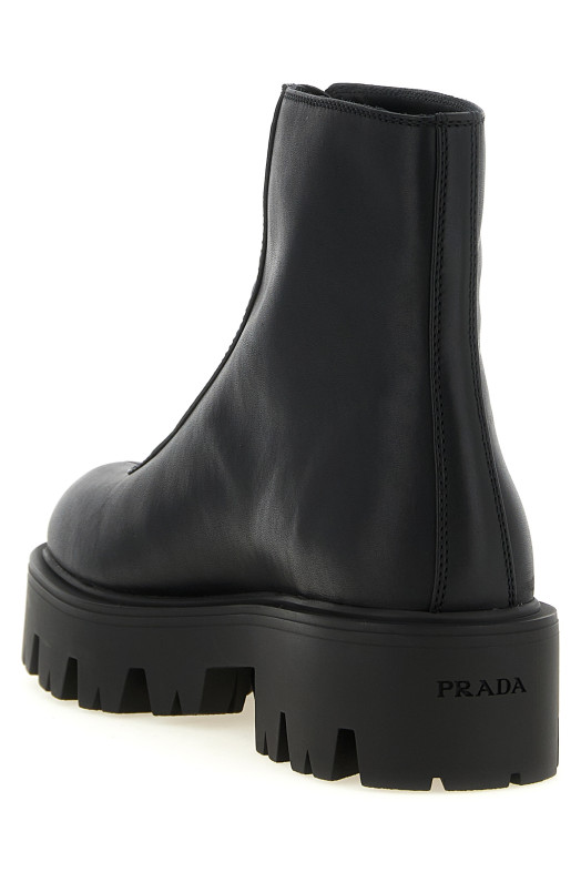 Ботильоны на молнии  Черные PRADA 1T328OF050UZEF0002