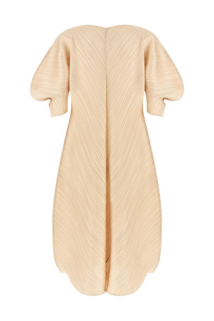 Sculptural sleeve dress Beige