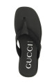 Сандалии-стринги с жаккардовым узором, черные GUCCI 854486HAAOA1000