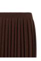 Knitted pleated skirt Brown