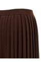 Knitted pleated skirt Brown
