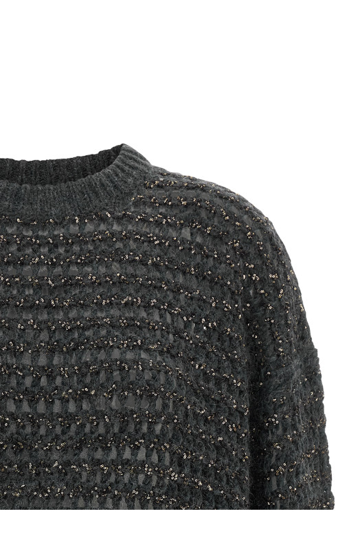 'Dazzling Braids' sweater Gray