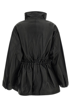 'Sculptural' Leather Jacket Black