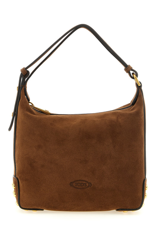'Gommini' mini suede shoulder bag Brown