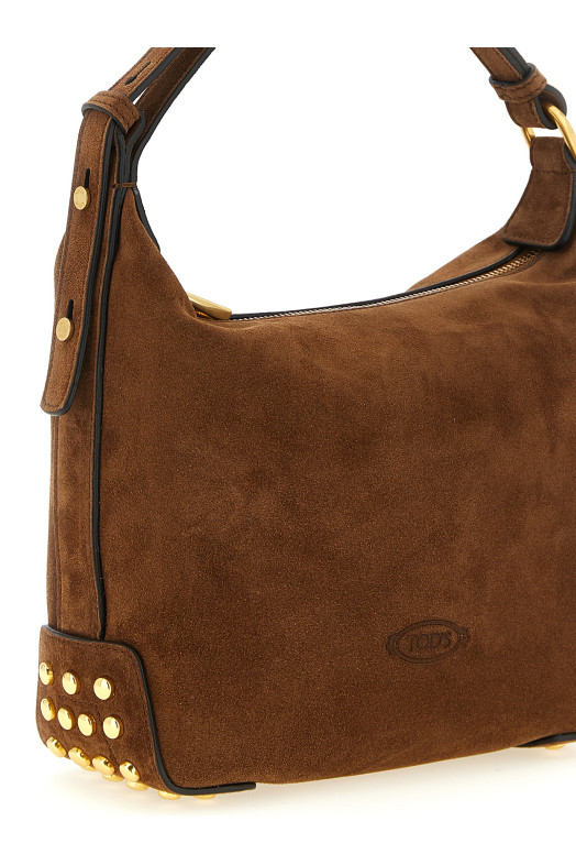 'Gommini' mini suede shoulder bag Brown