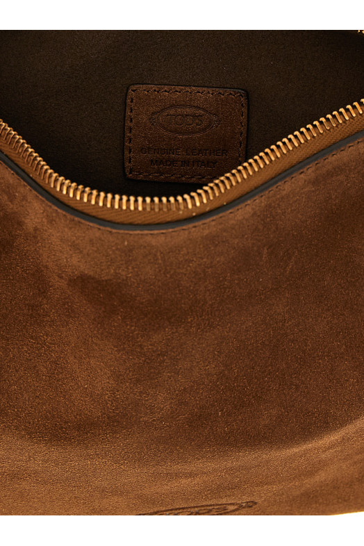 'Gommini' mini suede shoulder bag Brown