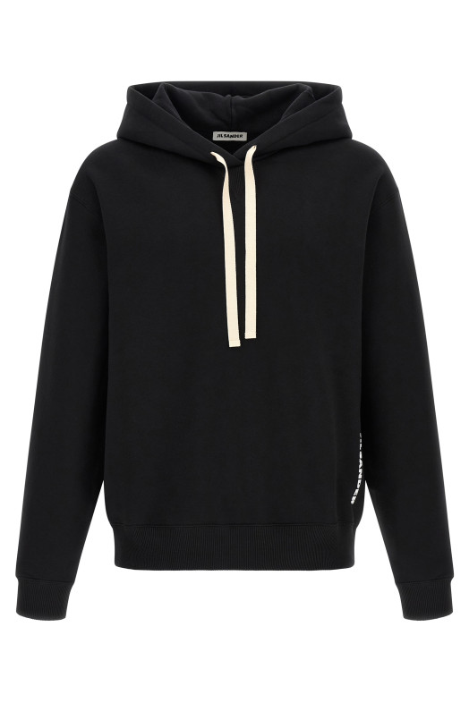 Худи из хлопка, чёрного цвета JIL SANDER J22GU0167J20128001
