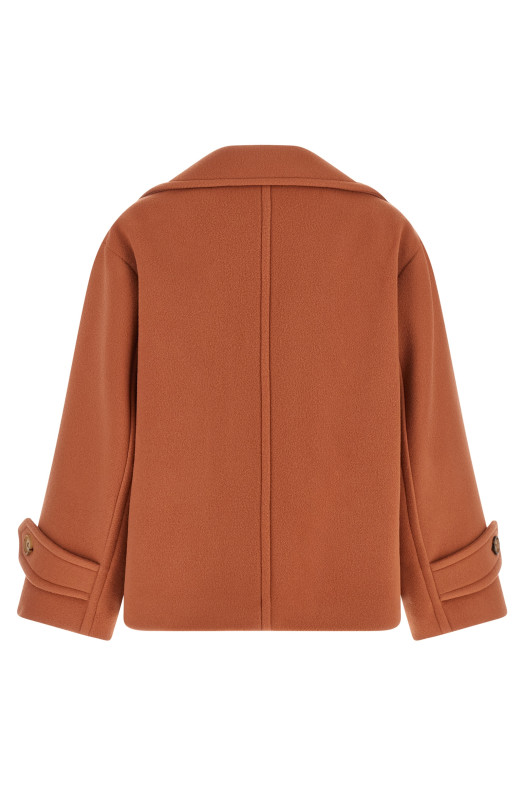Двобортне пальто рожевого кольору CHLOÉ CH25WMA962726AG
