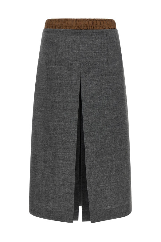 Double layer skirt Gray