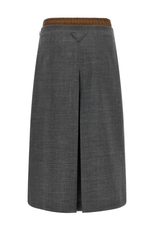 Double layer skirt Gray