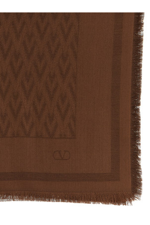 Valentino Garavani 'Toute La V' shawl Brown
