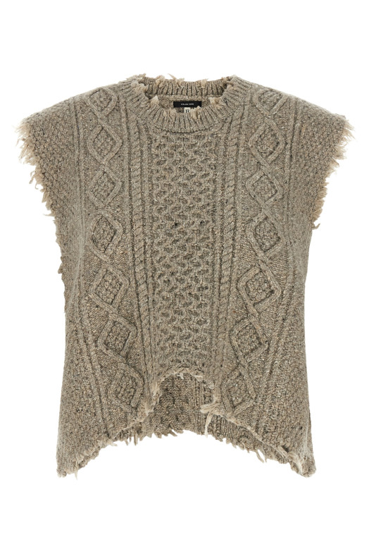 'Boyfriend Cable' vest Gray