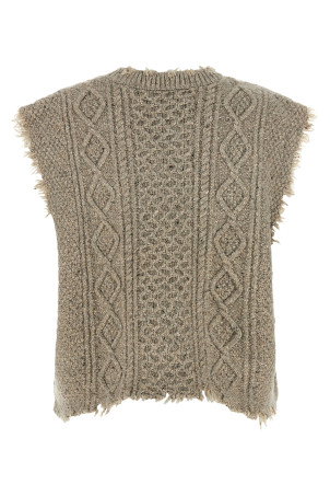 'Boyfriend Cable' vest Gray