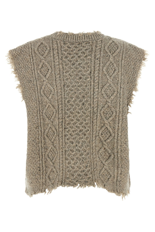 'Boyfriend Cable' vest Gray