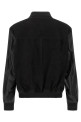 Leather bomber jacket Black
