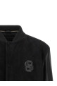 Leather bomber jacket Black