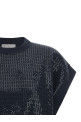 Светр з вишивкою з паєток, різнокольоровий BRUNELLO CUCINELLI M16230000C4224