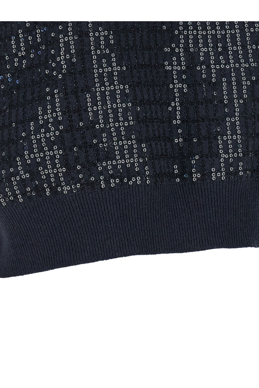 Светр з вишивкою з паєток, різнокольоровий BRUNELLO CUCINELLI M16230000C4224